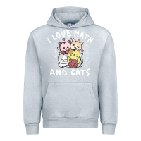 Heather Grey i love math and cats mountain heart mathematics lover gifts cute and f Urban Hoodie - linhVisuals