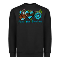 Black peace love  gemstone Heavyweight Sweatshirt - AdoDesignShop