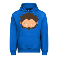 Cobalt Sneaky Sasquatch Big Head Urban Hoodie - linhVisuals
