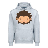 Heather Grey Sneaky Sasquatch Big Head Urban Hoodie - linhVisuals