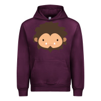 Mauve Wine Sneaky Sasquatch Big Head Urban Hoodie - linhVisuals
