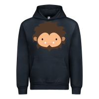 Navy Sneaky Sasquatch Big Head Urban Hoodie - linhVisuals