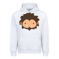 White Sneaky Sasquatch Big Head Urban Hoodie - linhVisuals