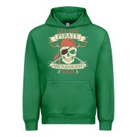 Emerald let the pirate shenanigans begin skull vintage pirate skeleton hallowe Urban Hoodie - linhVisuals