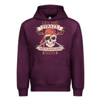 Mauve Wine let the pirate shenanigans begin skull vintage pirate skeleton hallowe Urban Hoodie - linhVisuals