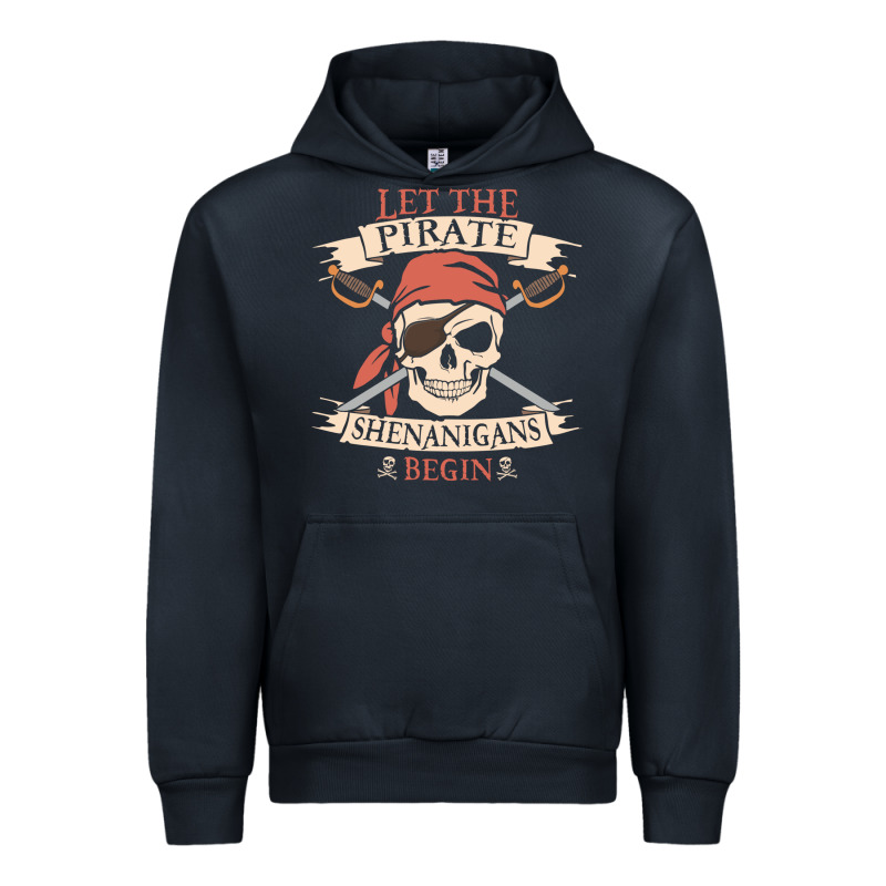 Let The Pirate Shenanigans Begin Skull Vintage Pirate Skeleton Hallowe Urban Hoodie by linhVisuals | Teevron