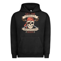 Pigment Black let the pirate shenanigans begin skull vintage pirate skeleton hallowe Urban Hoodie - linhVisuals