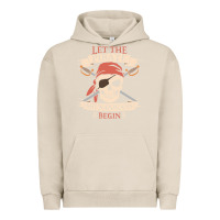 Pigment French Oak let the pirate shenanigans begin skull vintage pirate skeleton hallowe Urban Hoodie - linhVisuals