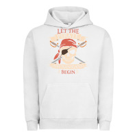 Pigment Lunar Rock let the pirate shenanigans begin skull vintage pirate skeleton hallowe Urban Hoodie - linhVisuals