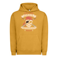 Pigment Peanut Butter let the pirate shenanigans begin skull vintage pirate skeleton hallowe Urban Hoodie - linhVisuals