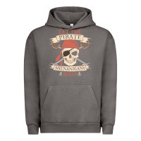 Pigment Tornado let the pirate shenanigans begin skull vintage pirate skeleton hallowe Urban Hoodie - linhVisuals