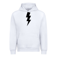 White lightning bolt Urban Hoodie - linhVisuals