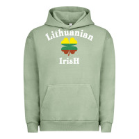 Pigment Oil Green lucky lithuanian irish flag shamrock leaf st patricks day Urban Hoodie - linhVisuals
