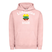 Pigment Salmon lucky lithuanian irish flag shamrock leaf st patricks day Urban Hoodie - linhVisuals