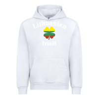 White lucky lithuanian irish flag shamrock leaf st patricks day Urban Hoodie - linhVisuals