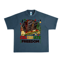 Midnight Navy Juneteenth celebrate freedom Urban Heavy Tee - FaDigitalArtStudio
