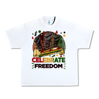 White Juneteenth celebrate freedom Urban Heavy Tee - FaDigitalArtStudio