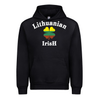 Black lucky lithuanian irish flag shamrock leaf st patricks day Urban Hoodie - linhVisuals