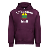 Mauve Wine lucky lithuanian irish flag shamrock leaf st patricks day Urban Hoodie - linhVisuals