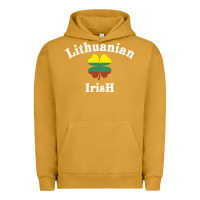 Pigment Peanut Butter lucky lithuanian irish flag shamrock leaf st patricks day Urban Hoodie - linhVisuals