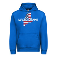 Cobalt made in maine american flag funny patriotic state lover gift Urban Hoodie - linhVisuals