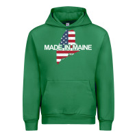 Emerald made in maine american flag funny patriotic state lover gift Urban Hoodie - linhVisuals