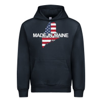 Navy made in maine american flag funny patriotic state lover gift Urban Hoodie - linhVisuals