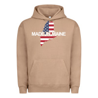 Pigment Burro made in maine american flag funny patriotic state lover gift Urban Hoodie - linhVisuals