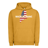 Pigment Peanut Butter made in maine american flag funny patriotic state lover gift Urban Hoodie - linhVisuals