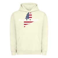 Pigment Pistachio made in maine american flag funny patriotic state lover gift Urban Hoodie - linhVisuals