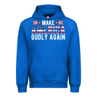 Cobalt make america godly again american flag letters christian quote Urban Hoodie - linhVisuals