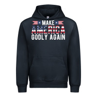 Navy make america godly again american flag letters christian quote Urban Hoodie - linhVisuals