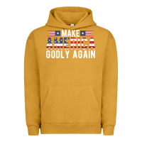 Pigment Peanut Butter make america godly again american flag letters christian quote Urban Hoodie - linhVisuals