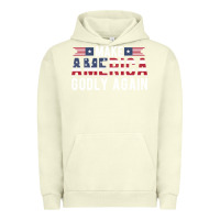 Pigment Pistachio make america godly again american flag letters christian quote Urban Hoodie - linhVisuals