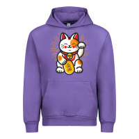 Tulip maneki neko lucky cat money feline japanese good luck charm kitten gif Urban Hoodie - linhVisuals