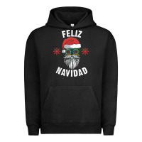 Pigment Black mexican christmas sugar skull feliz navidad spanish speaking xmas gift Urban Hoodie - linhVisuals