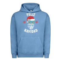 Pigment Pebble Blue mexican christmas sugar skull feliz navidad spanish speaking xmas gift Urban Hoodie - linhVisuals