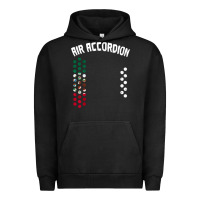 Pigment Black mexican flag air accordion music instrument lover gift Urban Hoodie - linhVisuals