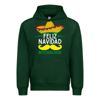 Forest Green mexicans say feliz navidad bitchahos funny merry christmas sombrero Urban Hoodie - linhVisuals