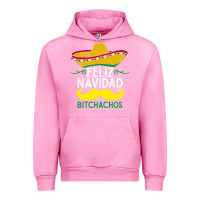 Fuchsia Pink mexicans say feliz navidad bitchahos funny merry christmas sombrero Urban Hoodie - linhVisuals