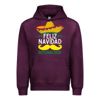 Mauve Wine mexicans say feliz navidad bitchahos funny merry christmas sombrero Urban Hoodie - linhVisuals