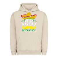 Pigment French Oak mexicans say feliz navidad bitchahos funny merry christmas sombrero Urban Hoodie - linhVisuals