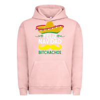 Pigment Salmon mexicans say feliz navidad bitchahos funny merry christmas sombrero Urban Hoodie - linhVisuals