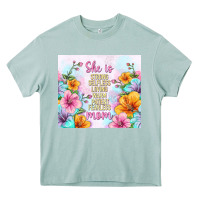 Arona she is mom with flowers Heavy Core Tee - TumblerDesignByShophia