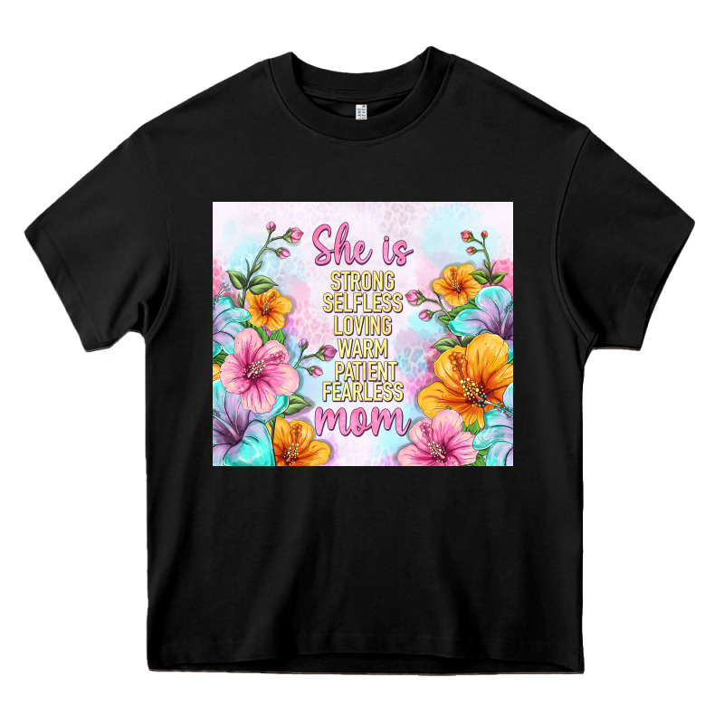 She Is Mom With Flowers Heavy Core Tee by TumblerDesignByShophia | Teevron