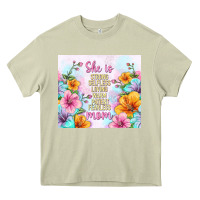 Mossy she is mom with flowers Heavy Core Tee - TumblerDesignByShophia