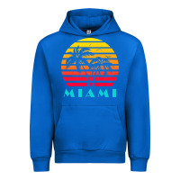 Cobalt miami 80s sunset Urban Hoodie - linhVisuals