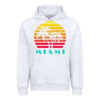 White miami 80s sunset Urban Hoodie - linhVisuals