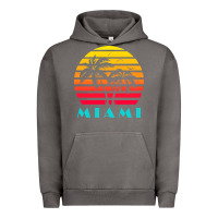 Pigment Tornado miami 80s sunset Urban Hoodie - linhVisuals