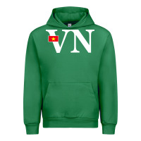 Emerald Vietnam Flag and Country Initials Urban Hoodie - linhVisuals